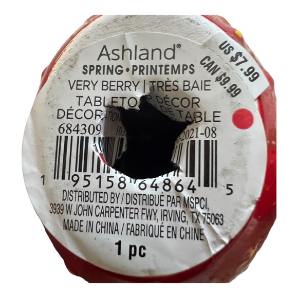 NWT Ashland Very Berry Tabletop Décor - Picture 11 of 13